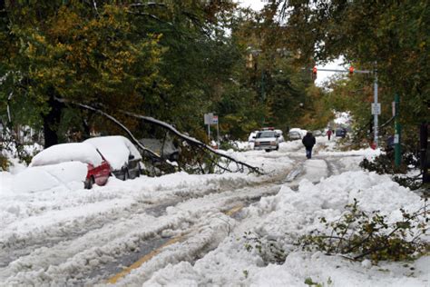 Buffalo New York Friday The 13th Snow Storm Stock Photo