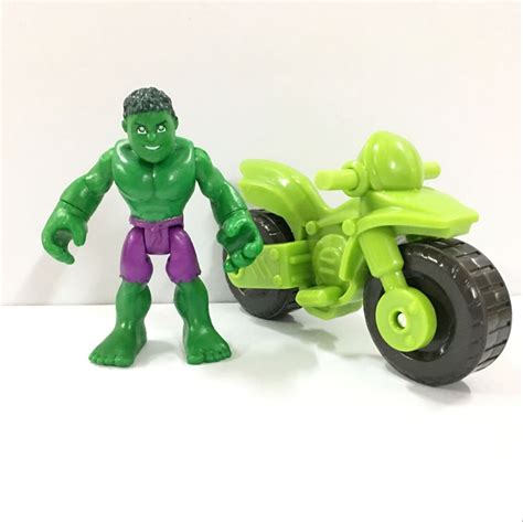 Playskool Heroes Hulk With Motorcycle Marvel Super Hero Adventure