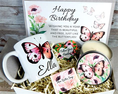 Butterfly Gift Box Personalized Birthday Gifts For Women Etsy