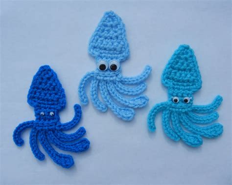 20 Cute Ocean And Sea Creatures Crochet Applique Free Pattern