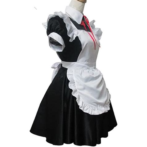 Womens Anime Cosplay Costume French Apron Maid Fancy Dress Free