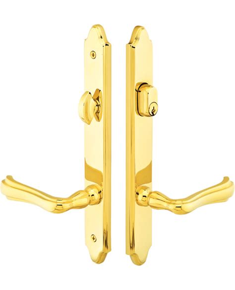 Emtek Multi Point Patio Door Lock Trim Configuration 4 Brass Concord