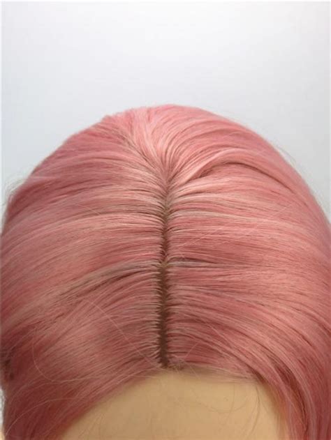 Cherry Blossom Pink Long Wavy Non Lace Wefted Wig Synthetic Wigs