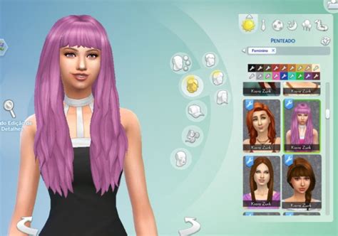 Mystufforigin Long No Dipped Color Sims 4 Hairs