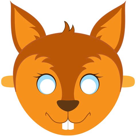 Free printable face mask patterns. Squirrel Mask Template | Free Printable Paper