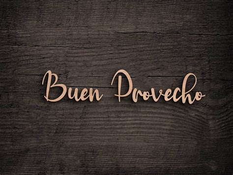 Buen Provecho Buen Provecho Kitchen Sign Kitchen Wood Sign Etsy