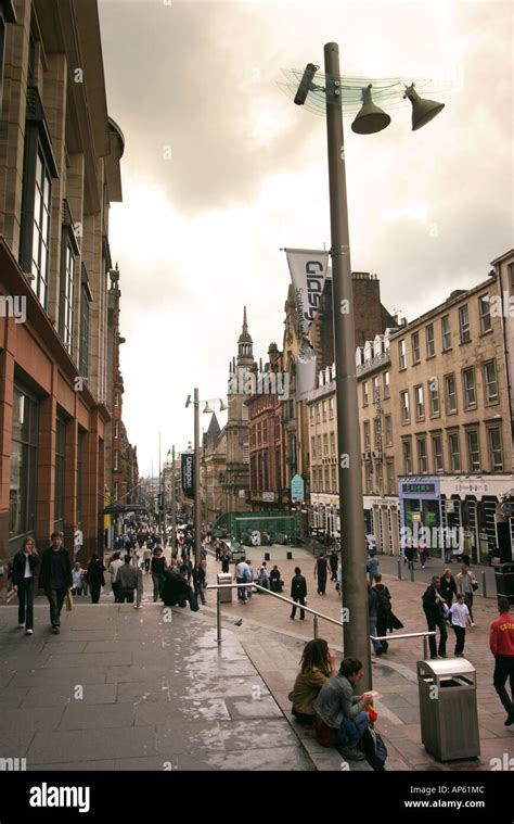 Scotland Scottish Glasgow Modern Shopping Centre Hi Res Stock