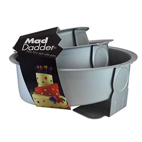 Fat Daddios Cake Pan Set Round Topsy Turvy Mad Dadder 3 Pieces