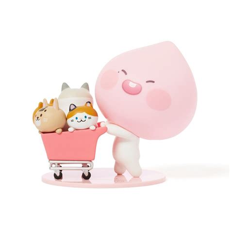 Apeach X Kangdaniel Apeach With Cats In Cart Doll Figure Set Kakao