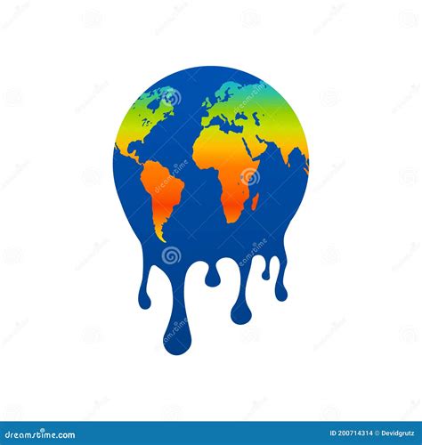 Global Warming Vector Concept Global Climate Map Of The World Vector