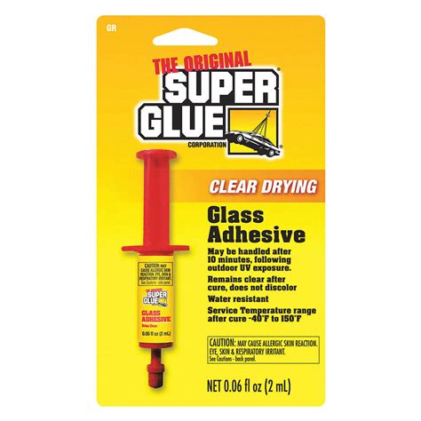 The Original Super Glue Clear Drying Glass Adhesive Water Resistant 2ml