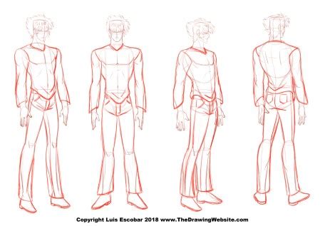 Please read this blog is created for helping you drawing anime picture! Takahiro Kimura anime Folds male turnaround | The Drawing Website