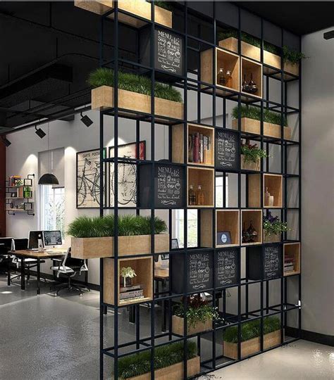 Maybe you would like to learn more about one of these? Metal room divider with wooden box inserts / options ...