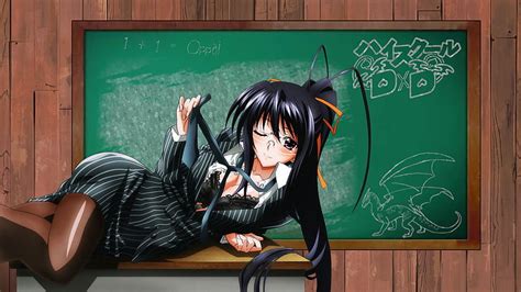 Hd Wallpaper Himejima Akeno High School Dxd Anime Anime Girls 2d Artwork Wallpaper Flare