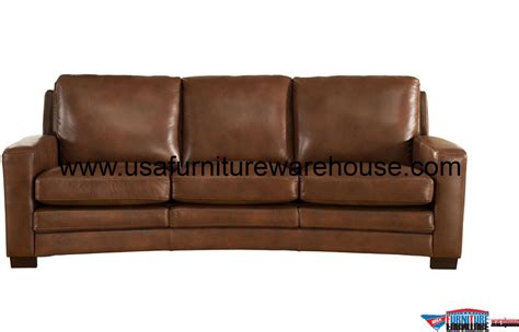 Joanna Full Top Grain Brown Leather Sofa Usa Furniture Warehouse