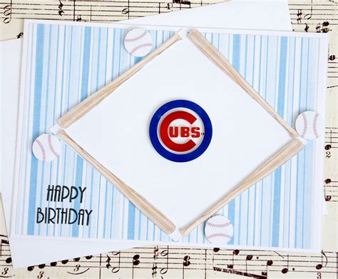 Chicago Cubs Baseball Birthday Card