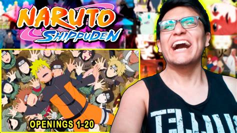 Naruto Shippuden Openings 1 20 ReacciÓn Y Critica Youtube