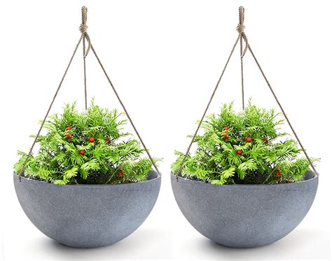 Our plastic plant pots come in two types: Hanging Planters Large 13.8" Outdoor Round Flower Plant ...
