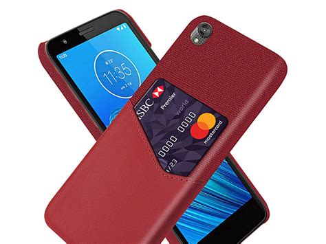 Motorola Moto E6 Two Tone Leather Case With Card Holder