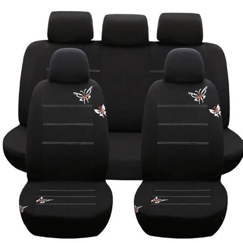butterfly seat cover embroidered vehicles seats cover interior accessories black set auto