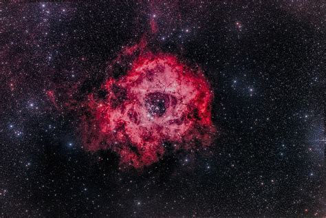 Hd Wallpaper Photo Of Red Galaxy Rosette Nebula Ngc 2244 Stars Hd