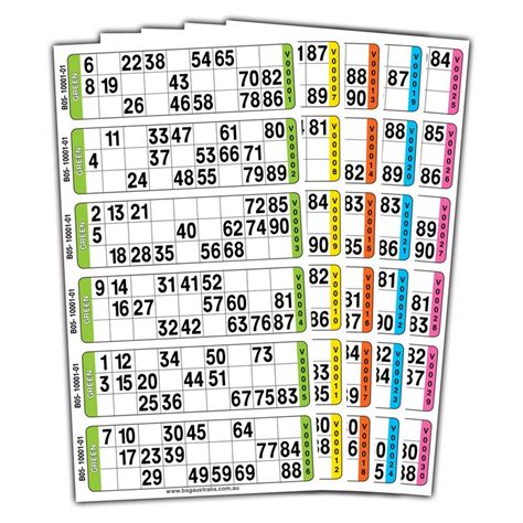 Bingo Supplies Australia Australian Made Bingo Tickets Bingo