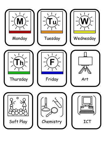 Early Years Visual Timetable Symbols Widgit Cip2 By Beatlesfan