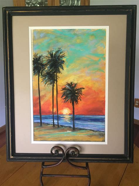 Beach Painting Pastel Painting Diy Painting California Sunset