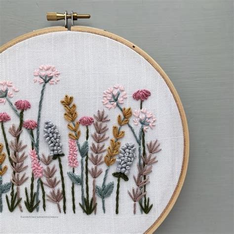 See more ideas about embroidery patterns, embroidery, floral embroidery patterns. Floral Meadow Hand Embroidery PATTERN | PDF Download, Hand ...