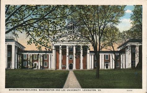 Washington Building Washington And Lee University Lexington Va Postcard