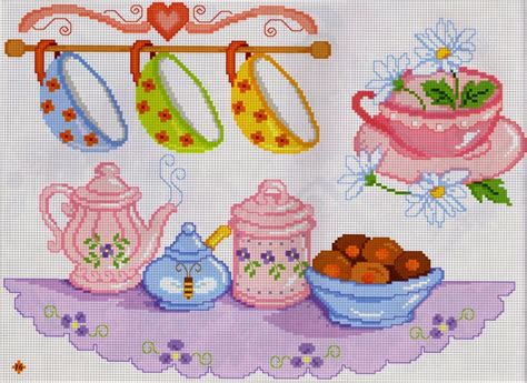 hobby lavori femminili ricamo uncinetto maglia schemi cucina punto croce