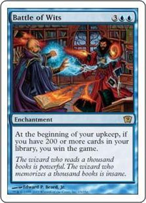 Magic The Gathering 9th Edition Single Card Rare Battle Of Wits 65 Toywiz