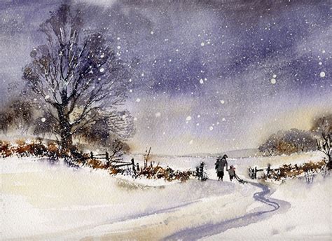 Does Santa Come Tonight By Artbyrachel Winter Watercolor Winter