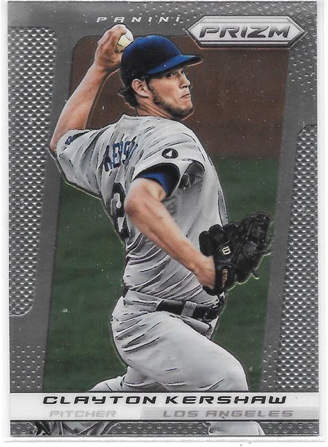 Clayton Kershaw Panini Prizm Los Angeles Dodgers Card At Amazon S Sports Collectibles Store