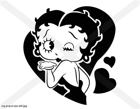 Betty Boop Svg Vector Instant Download Etsy