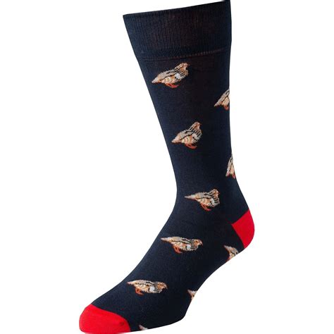 Navy Blue Red Grouse Sock Mens Country Clothing Cordings