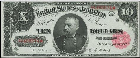 Series 1890 10 Treasury Note Value Sell Old Currency