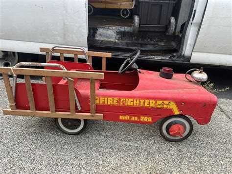 Amf Fire Truck Pedal Car Engine With Ladders No 508 Original Vintage