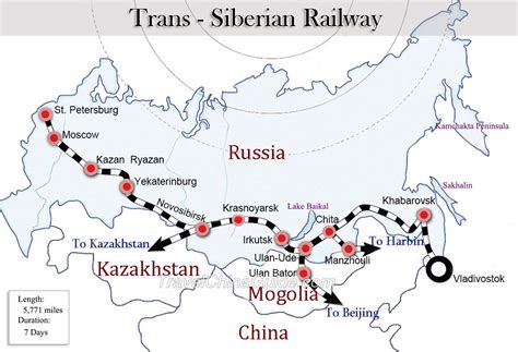 Trans Siberian Railway Map Map Of The Usa With State Names