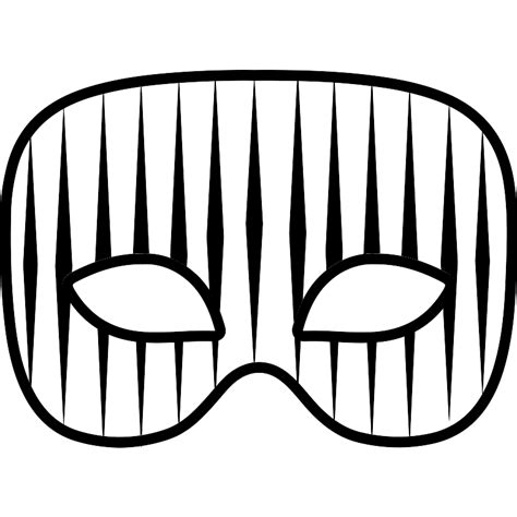 Carnival Mask With Vertical Thin Stripes Vector Svg Icon Svg Repo