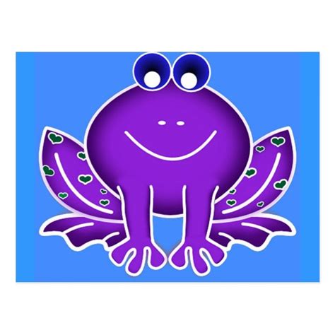 Cute Purple Frog Postcard