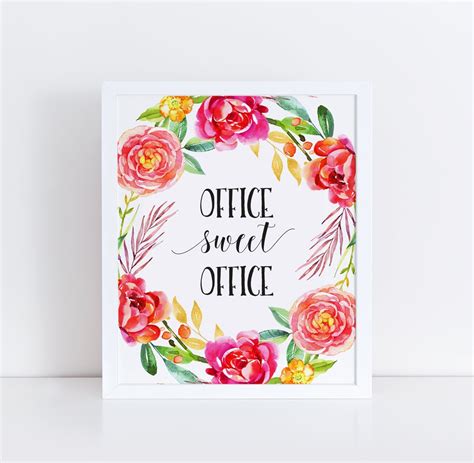 Office Sweet Office Printable Wall Art Printable Office Etsy