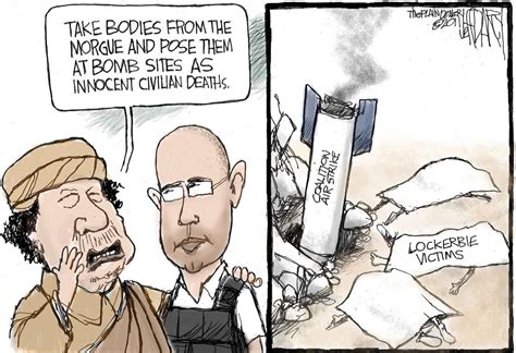 Libyas Civilian Deaths Editorial Cartoon