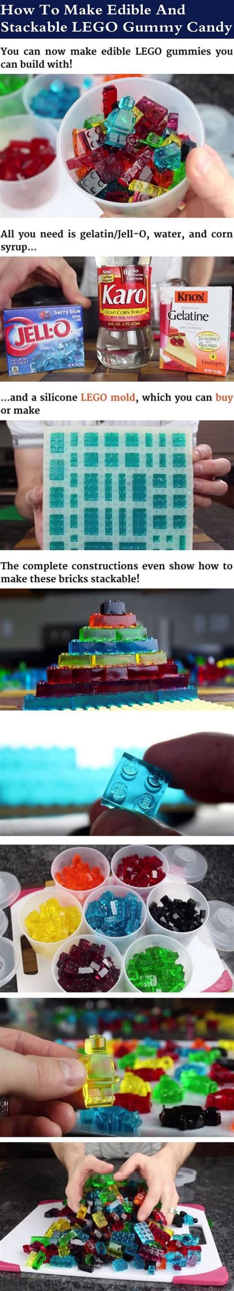 How To Make Edible And Stackable Lego Gummy Candy Pictures Photos And