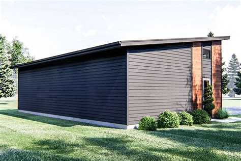Modern Garage With Sloped Ceiling 62858dj Architectural Designs