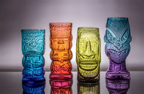 Tropical Tiki Mugs By Andrew Iannazzi Art Glass Drinkware Artful