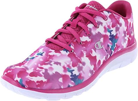 Champion Womens Pink Floral Gusto Sneaker 75 Regular Amazonca