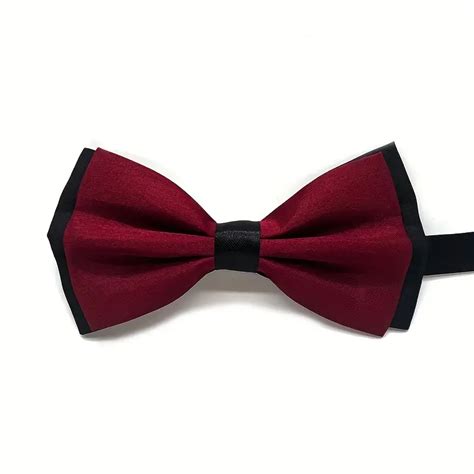Double Layer Red And Black Mens Bow Tie Party Marriage Mens Bow Tie