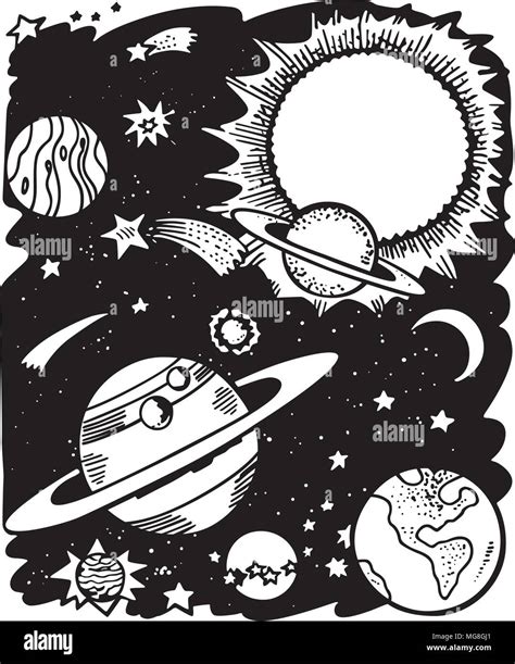 Space Clip Art Black And White Clipart Best