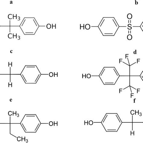 Chemical Structures Of A Bisphenol A B Bisphenol S C Bisphenol F D